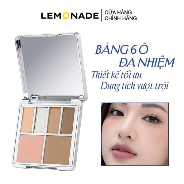  Bảng Phấn Mắt 6 Ô Lemonade Đa Năng Aesthetic Multi-Task Palette - Early Fall 10.8g 