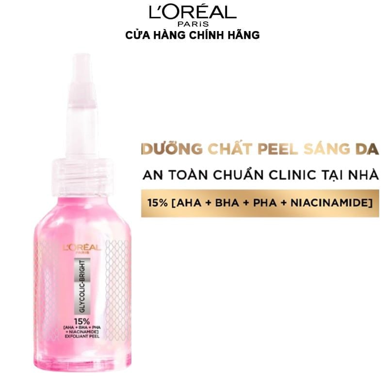 Dưỡng Chất Peel Sáng Da L'Oreal Làm Sạch Tế Bào Chết Glycolic-Bright Anti-Dark Spot Exfoliant Peel 25ml