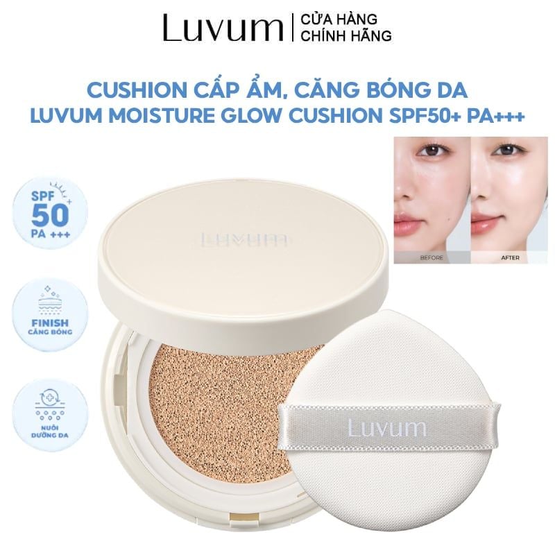Phấn Nước Luvum Cấp Ẩm Căng Bóng Da Moisture Glow Cushion SPF50+ PA+++ 15g