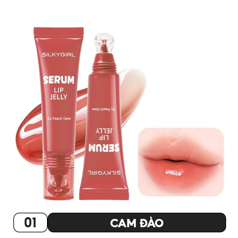 Son Tint Bóng Silkygirl Lâu Trôi, Cấp Ẩm Serum Lip Jelly 8ml