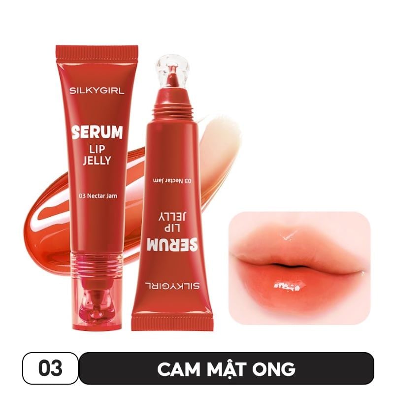 Son Tint Bóng Silkygirl Lâu Trôi, Cấp Ẩm Serum Lip Jelly 8ml