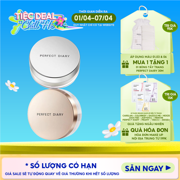  Phấn Phủ Perfect Diary Kiềm Dầu Weightless Soft-Velvet Blurring Loose Powder 7g 