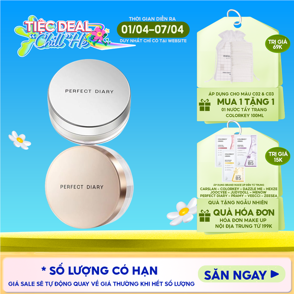  Phấn Phủ Perfect Diary Kiềm Dầu Weightless Soft-Velvet Blurring Loose Powder 7g 