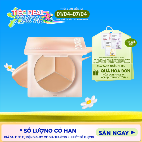  Bảng Che Khuyết Điểm Colorkey Ba Màu Targeting Three-colour Concealer Palette 3.9g 
