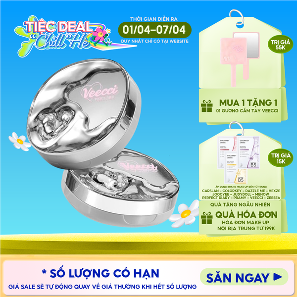  Phấn Nước Cấp Ẩm, Kiềm Dầu, Lâu Trôi VEECCI Essence Lock Makeup Mesh Cushion Cream 10g 
