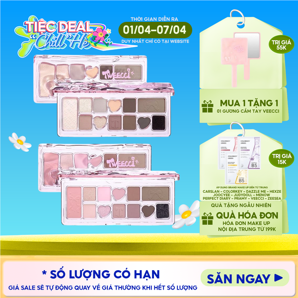  Bảng Phấn Mắt VEECCI 11 Ô Ribbon Fantasy 11 Color Eyeshadow Palette 