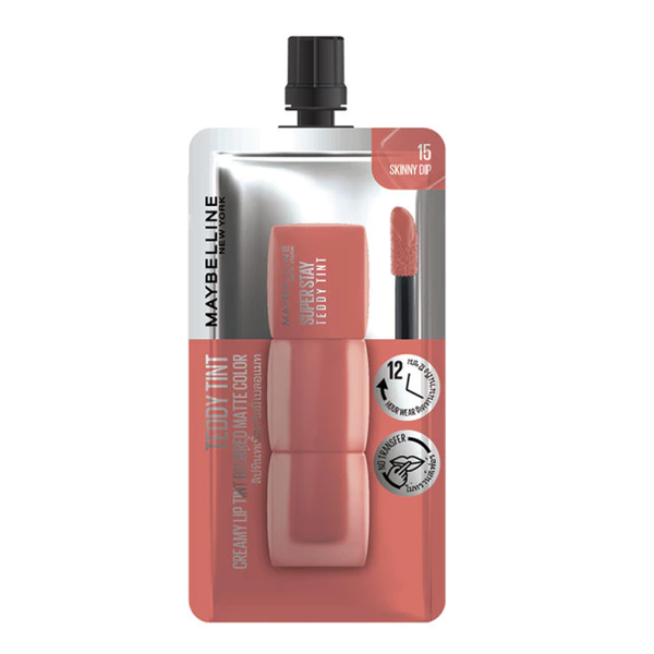  [Gift] Sample Son Kem Lì Maybelline Superstay Teddy Tint 15 SkinnyDip - Trị Giá 49k 