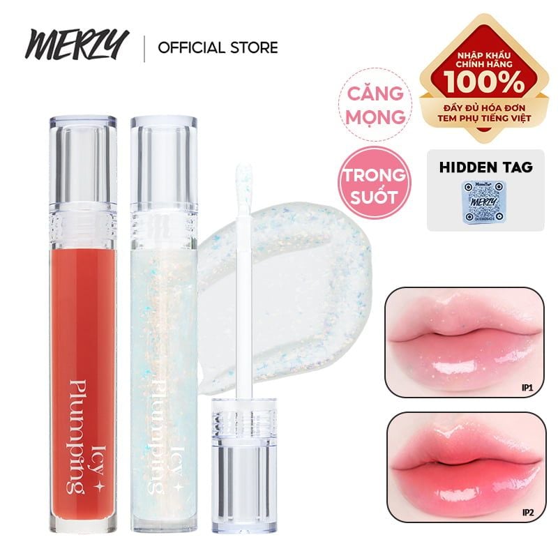 Son Bóng Cho Môi Căng Mọng Merzy Icy Plumping Lip Gloss 4.5g