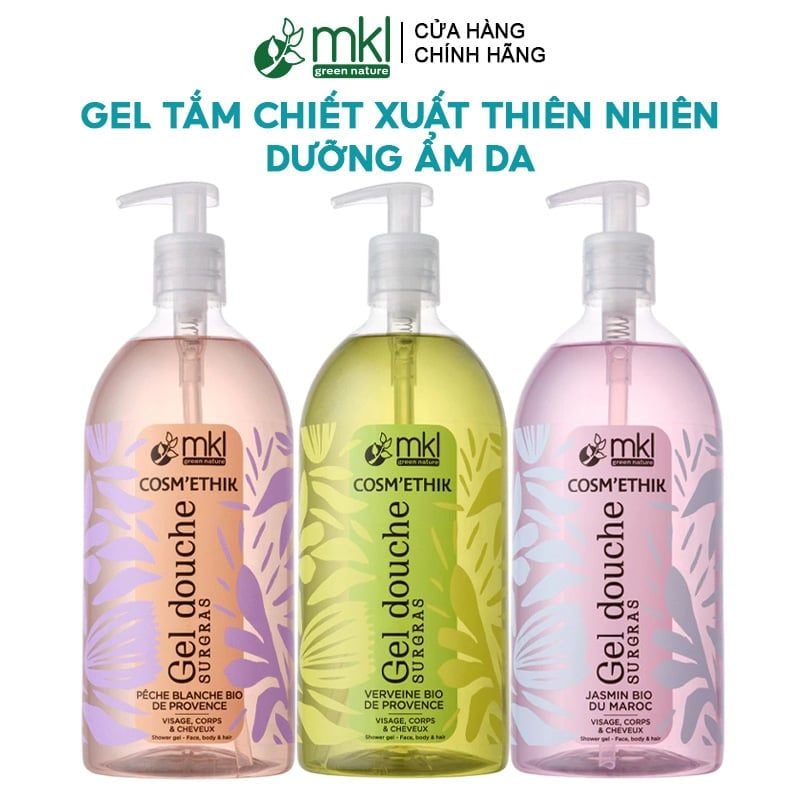 Gel Tắm MKL Hữu Cơ Chiết Xuất Thiên Nhiên Dưỡng Ẩm Da Shower Gel 1000ml