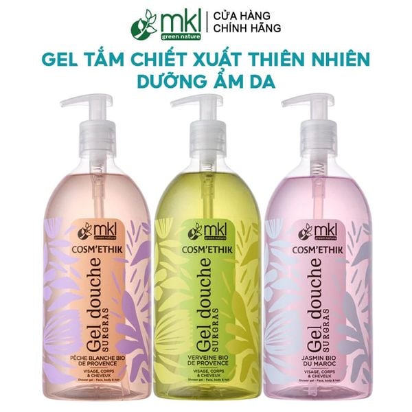  Gel Tắm MKL Hữu Cơ Chiết Xuất Thiên Nhiên Dưỡng Ẩm Da Shower Gel 1000ml 