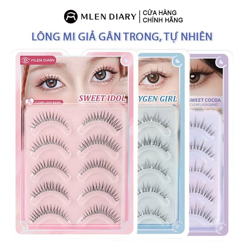 Lông Mi Giả Gân Trong, Tự Nhiên Mlen Diary Cluster Lashes