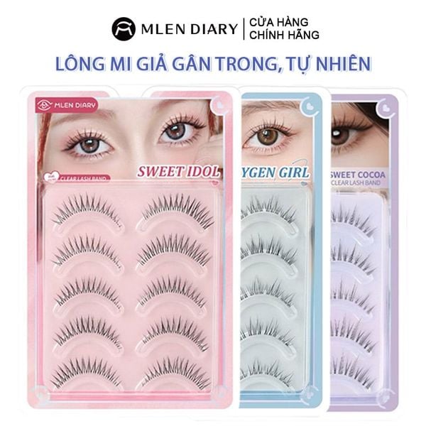  Lông Mi Giả Gân Trong, Tự Nhiên Mlen Diary Cluster Lashes 