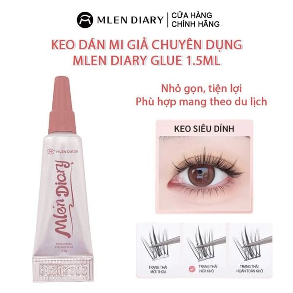  Keo Dán Mi Giả Chuyên Dụng, Nhỏ Gọn, Tiện Lợi Mlen Diary Glue 1.5ml 