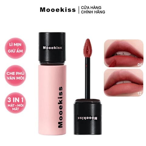 Son Kem Bùn Lì Mịn, Lâu Trôi Mooekiss Velvet Lip Mud