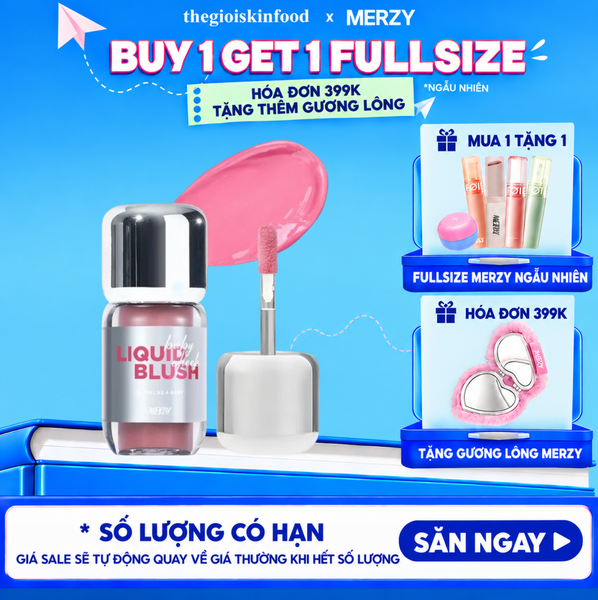  Má Hồng Kem Merzy Mịn Lì Baby Cheek Liquid Blush 4.6g 