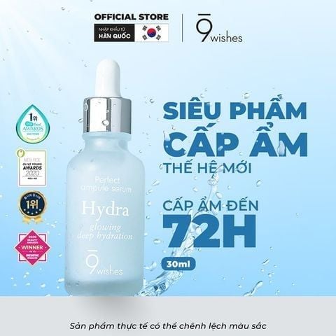 Serum 9 Wishes Dưỡng Ẩm, Cấp Nước, Căng Mịn Da 9 Wishes HYDRA AMPULE II Serum
