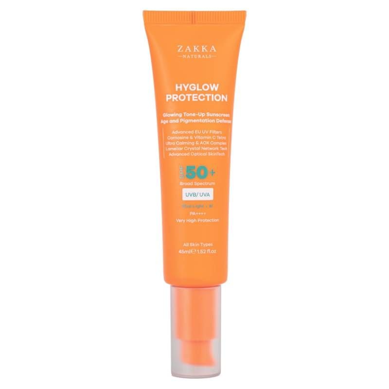 Kem Chống Nắng Phổ Rộng Nâng Tông Sáng Da Zakka Naturals Hyglow Protection Glowing Tone-Up Sunscreen Age and Pigmentation Defense 45ml