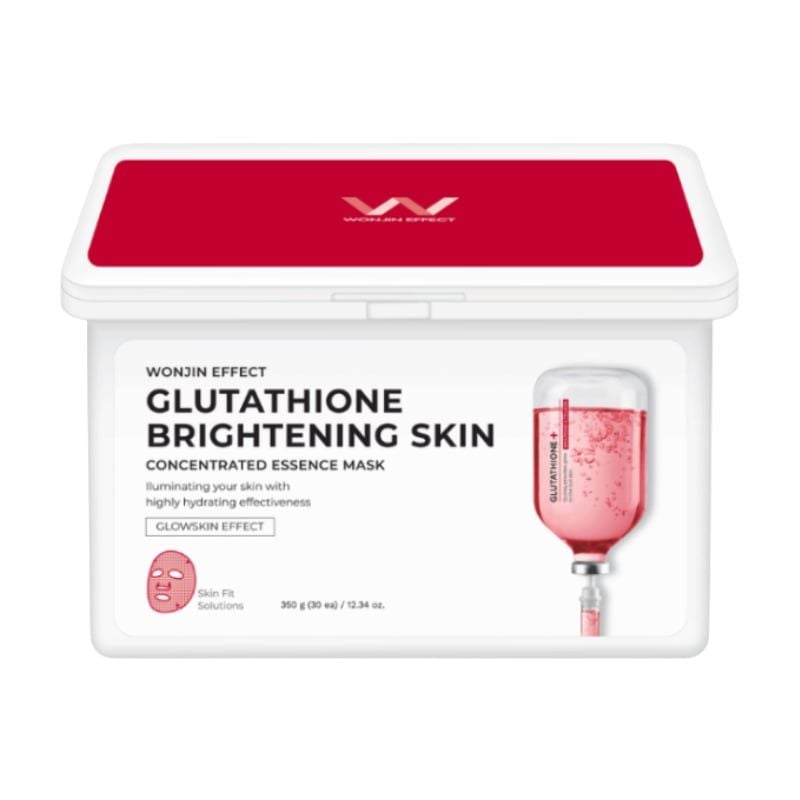 Mặt Nạ Hỗ Trợ Dưỡng Sáng Da Wonjin Effect Glutathone Brightening Skin Mask 350g - hộp 30 miếng