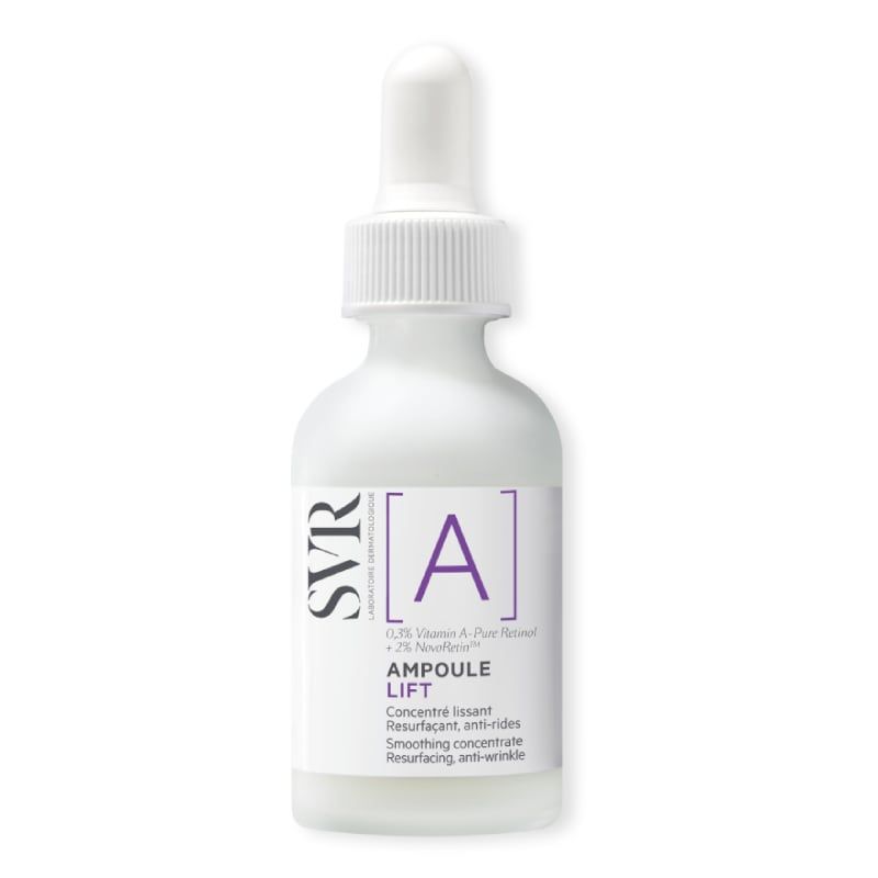 Serum SVR Tinh Chất Ngăn Ngừa Lão Hóa, Dưỡng Da Mềm Mịn [A] Ampoule Lift 30ml + Sữa Rửa Mặt SVR Physiopure Gelée Moussante 200ml