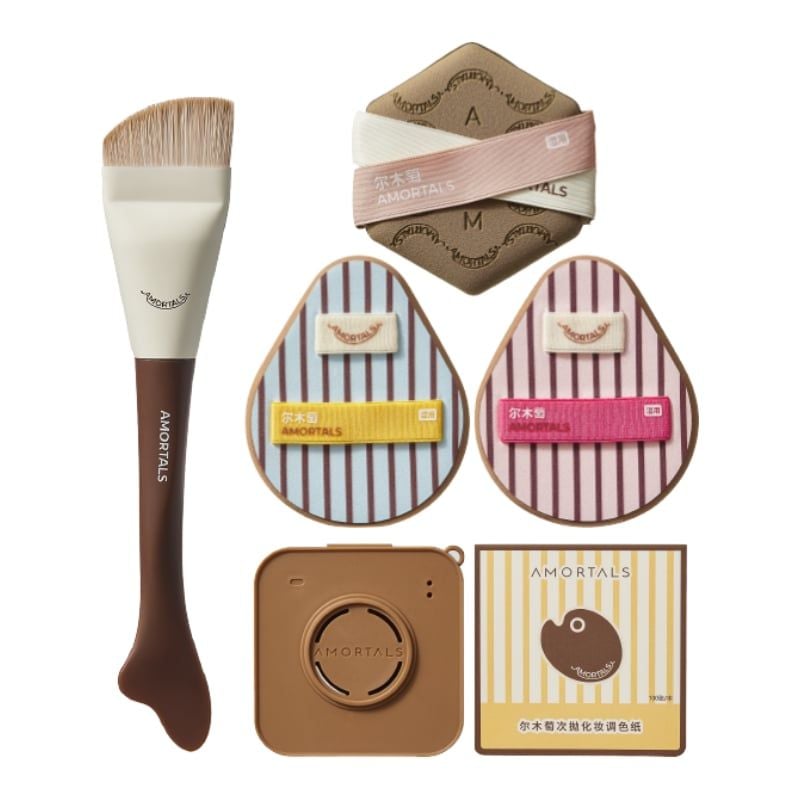 Bộ Cọ & Bông Mút Trang Điểm Amortals Ok Foundation Tool Set (6 Pcs/Set)