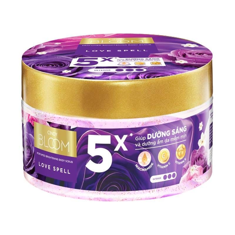 Tẩy Tế Bào Chết Cindy Bloom Hỗ Trợ Dưỡng Sáng Da Hương Nước Hoa 220g