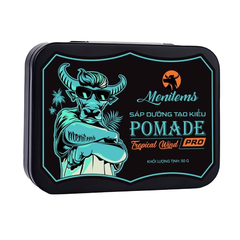 Sáp Dưỡng Tạo Kiểu Menitems Tự Nhiên, Giữ Nếp Lâu, Hương Thơm Nước Hoa Nam Tính Pomade Pro/Clay Gentle Blue  50g