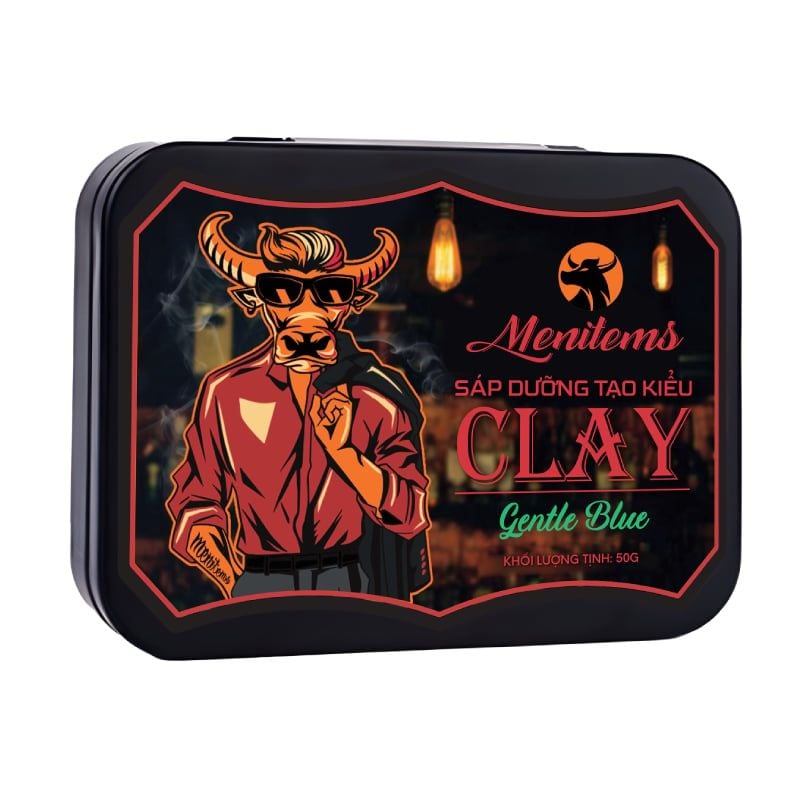 Sáp Dưỡng Tạo Kiểu Menitems Tự Nhiên, Giữ Nếp Lâu, Hương Thơm Nước Hoa Nam Tính Pomade Pro/Clay Gentle Blue  50g