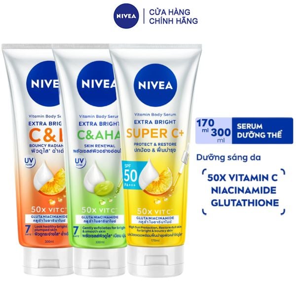  Serum Dưỡng Thể Dưỡng Sáng Da Nivea Vitamin Body Serum Extra Bright 