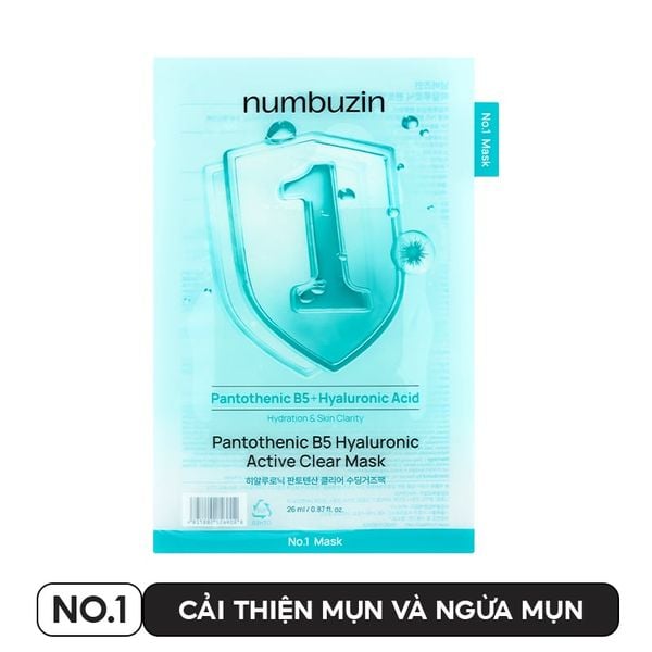  Mặt Nạ Miếng numbuzin Cấp Ẩm, Hỗ Trợ Phục Hồi Da, Làm Dịu Da Sheet Mask 