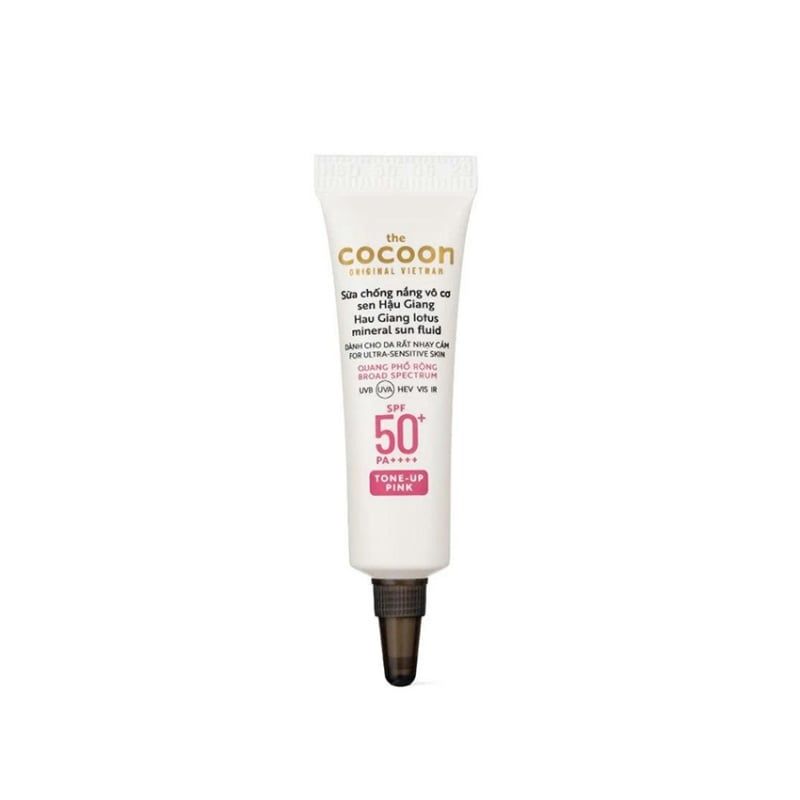 [Gift] Sữa Chống Nắng Vô Cơ Sen Hậu Giang Tone up Pink Cocoon 5ml - Trị giá 112k
