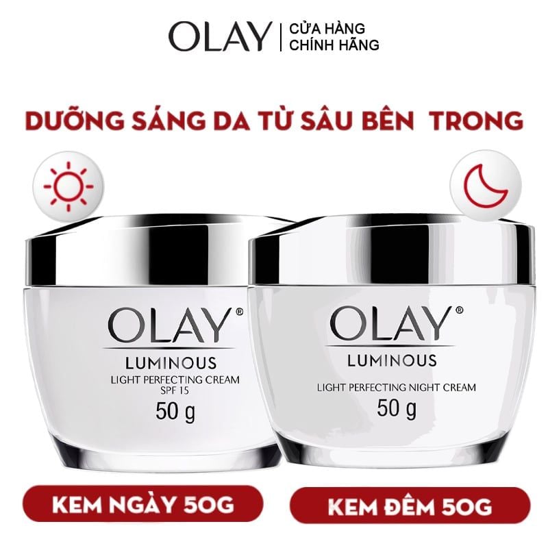 Kem Dưỡng Olay Sáng Da Ngày & Đêm Luminous Light Perfecting Cream 50g