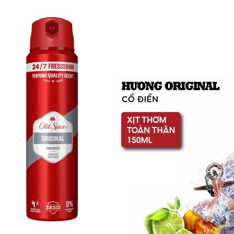 Xịt Thơm Khử Mùi Toàn Thân Old Spice Deodorant Body Spray 150ml