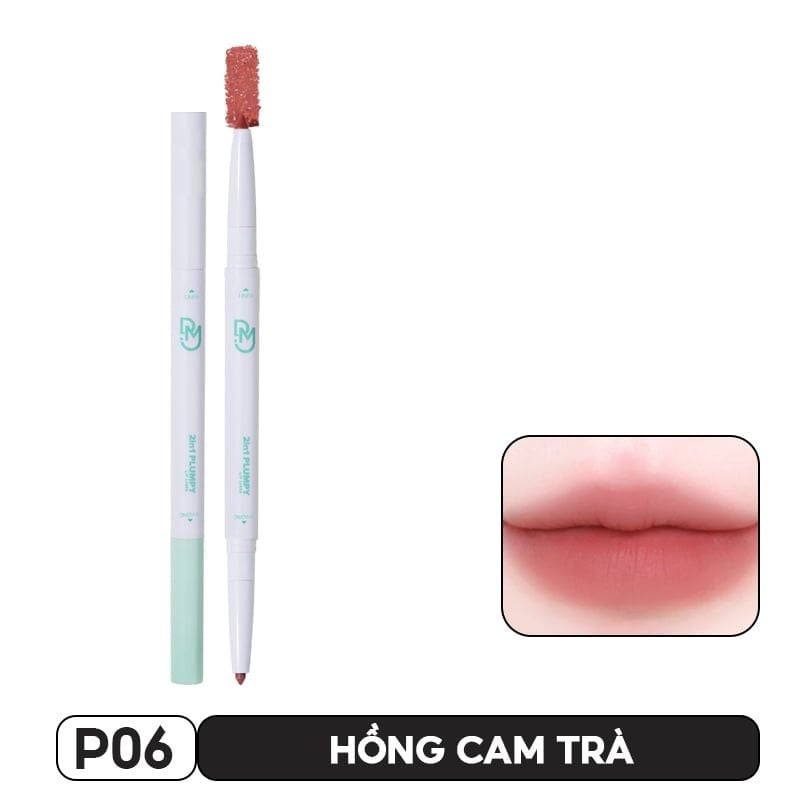 Chì Kẻ Viền Môi Dearmay Tạo Khối Môi 2 Đầu 2In1 Plumpy Lip Liner 0.46g