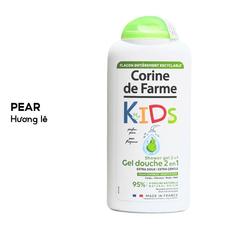 Sữa Tắm Và Gội Cho Bé Corine de Farme Shower Gel 2in1 300ml
