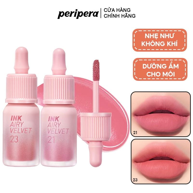 Son Kem Lì Nhẹ Môi, Siêu Mịn Peripera Ink Airy Velvet 4g