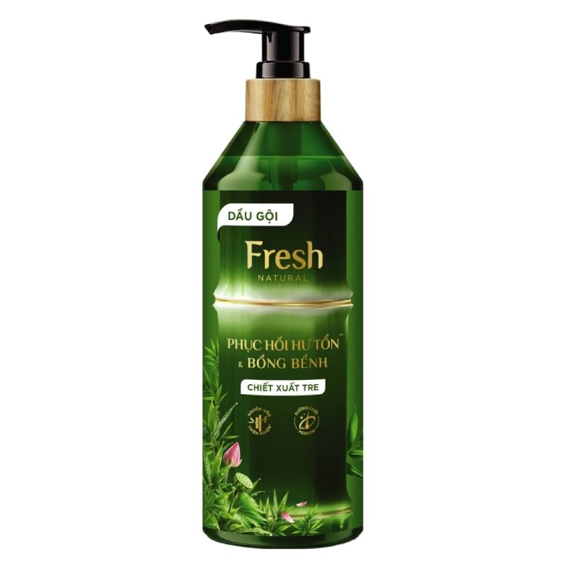 Dầu Gội Fresh Natural Chiết Xuất Tre Hỗ Trợ Giảm Gàu, Phục Hồi Tóc Hư Tổn & Bồng Bềnh Tóc 650g