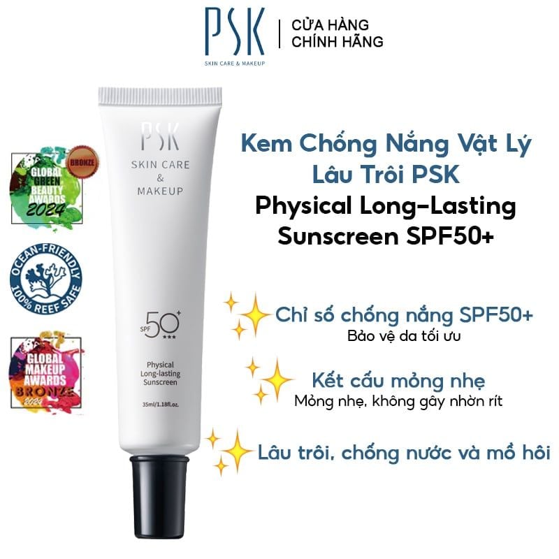 Kem Chống Nắng PSK Vật Lý Lâu Trôi Physical Long-Lasting Sunscreen SPF50+ 35ml