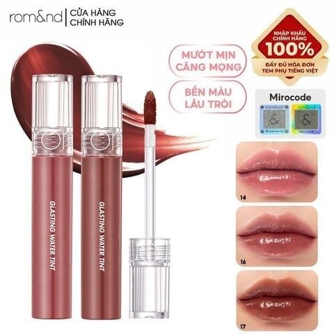 [KHẮC SON]  Son Tint Nước Romand Siêu Lì, Lâu Trôi Glasting Water Tint 4g