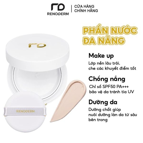  Phấn Nước RENODERM Che Phủ Cao, Mịn Lì Cho Da Dầu Day Long BB Cream SPF50 PA+++ 15g #Silver 