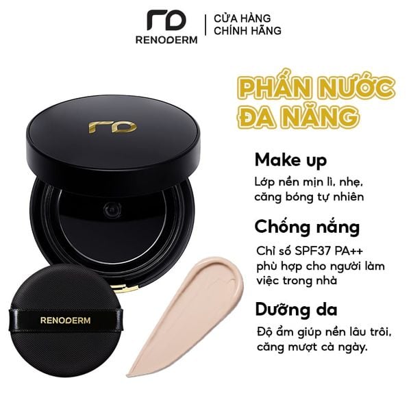  Phấn Nước RENODERM Mịn Lì, Căng Bóng, Lâu Trôi Day Long BB Cream SPF37 PA++ 15g #Gold 23 