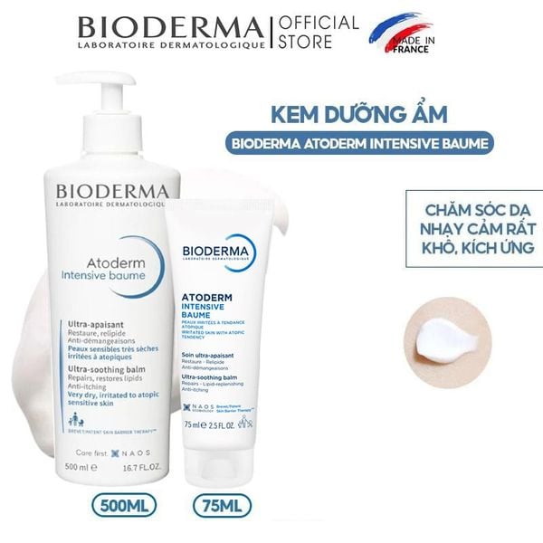  Kem Dưỡng Ẩm Bioderma Chuyên Sâu, Làm Dịu Da Atoderm Intensive Baume 