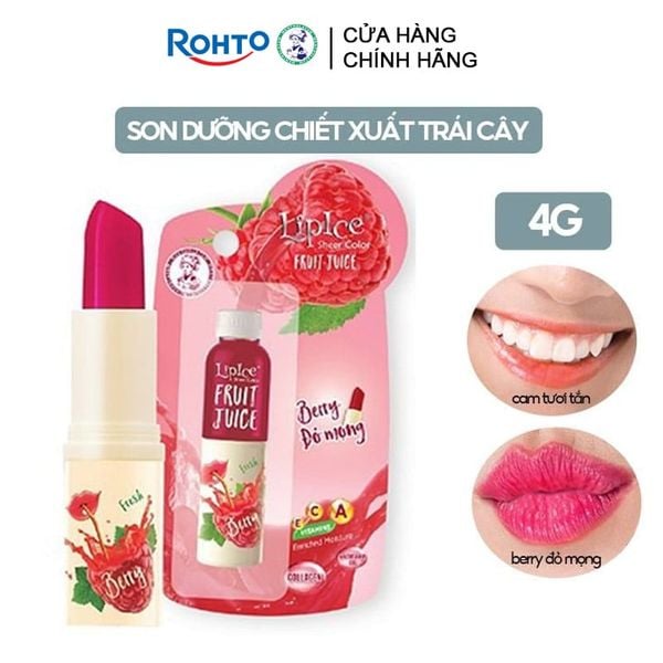  Son Dưỡng Có Màu Chiết Xuất Trái Cây LipIce Sheer Color Fruit Juice 4g 