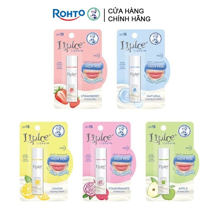 Son Dưỡng Không Màu LipIce Chuyển Kem Mịn Creamy Lipbalm SPF15 4.3g