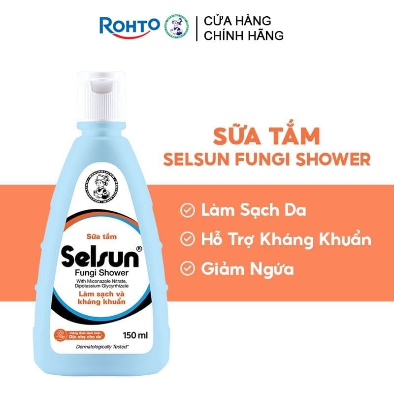 Sữa Tắm Selsun Làm Sạch, Hỗ Trợ Giảm Ngứa Fungi Shower 150ml