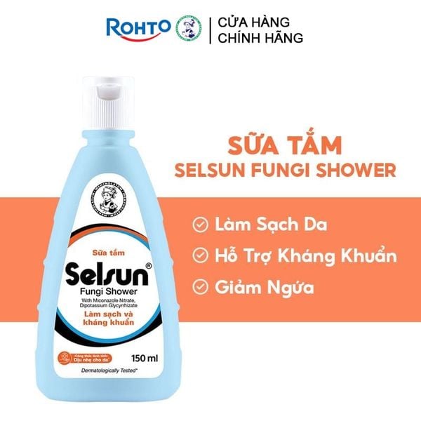 Sữa Tắm Selsun Làm Sạch, Hỗ Trợ Giảm Ngứa Fungi Shower 150ml 