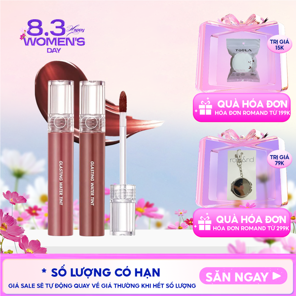  [Màu 1-17] Son Tint Nước Romand Siêu Lì, Lâu Trôi Glasting Water Tint 4g 