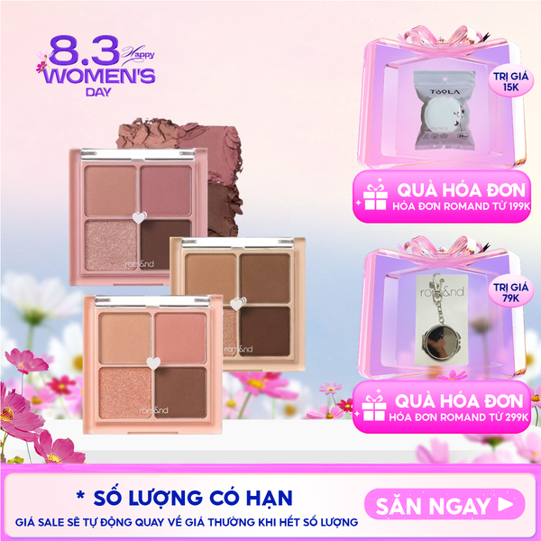  [NEW] Bảng Phấn Mắt 4 Ô Màu Romand Siêu Xinh Better Than Eyes 6.5g 