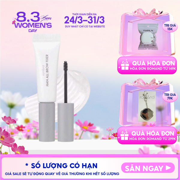  Gel Trong Suốt Cố Định Lông Mày Romand Tự Nhiên Han All Brow Fixer - Han All Line 9g 