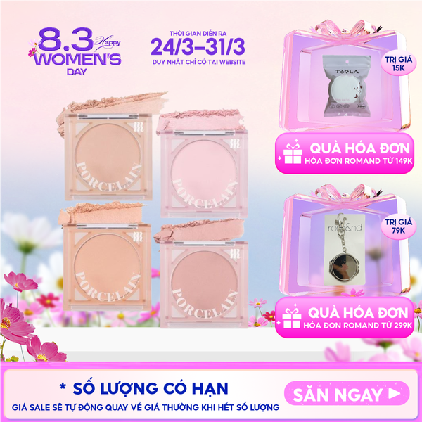  Phấn Má Hồng Merzy Dạng Nén Chuẩn Màu, Lâu Trôi Porcelain Cheek Blusher 4.2g 