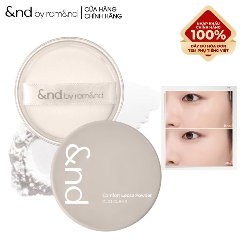 [&nd by rom&nd] Phấn Phủ Dạng Bột Kiềm Dầu And By Romand Comfort Loose Powder #CL01 Clear 4g
